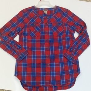 Duluth Trading Co. Red/Blue Plaid Flannel Size M